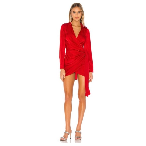 NWOT Revolve x superdown Sophie Draped Mini
Dress in Red - Picture 8 of 8